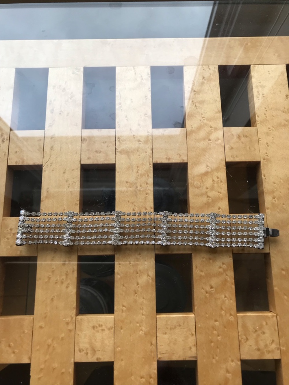 Rhinestone Multi-Row Crystal Bracelet - Silver Sparkle